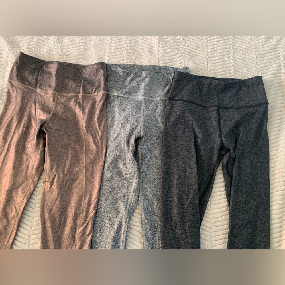 Bundle of 3 kyodan ultra high waist metallic space dye heather jersey leggings - Picture 4 of 16